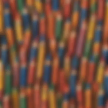 Educational Benefits of Crayon Banks Illustration depicting educational benefits of large crayon banks.