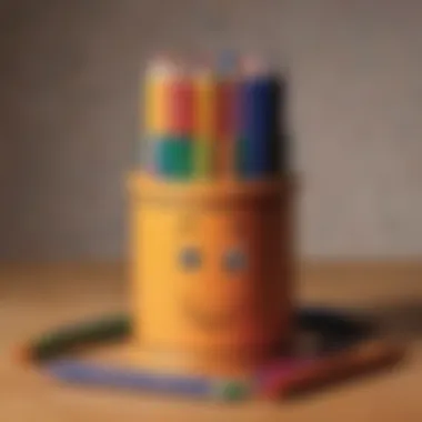 Savings and Organization with Crayon Banks Large crayon bank designed to encourage saving and organization.