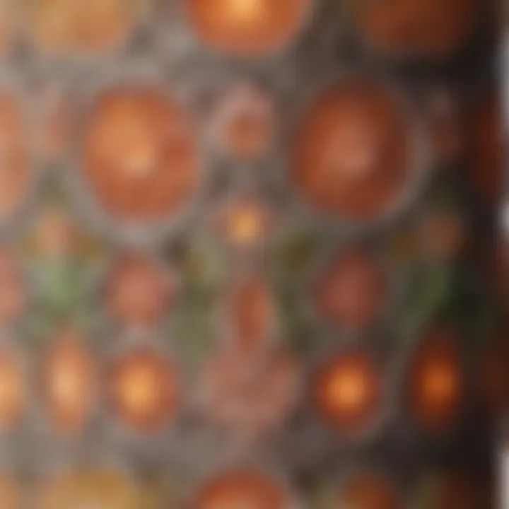 Close-up of a decorative small candle wax warmer showcasing intricate design