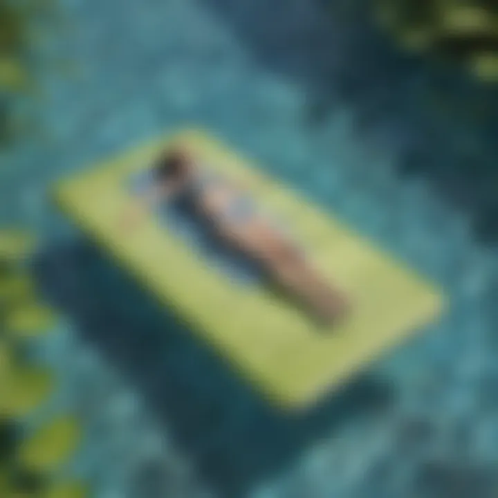 Person Relaxing on Floating Pad