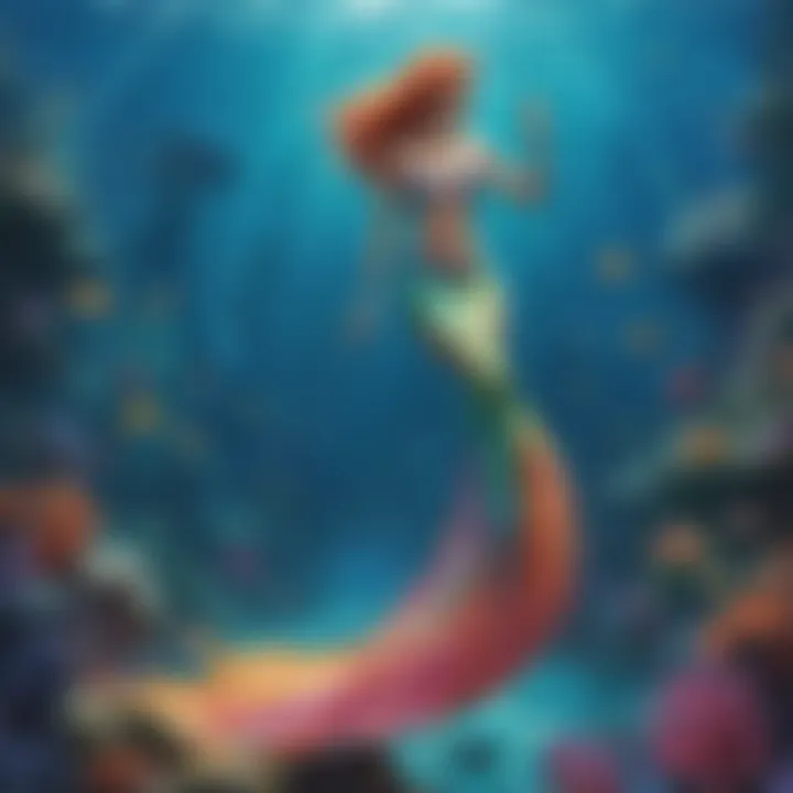 Colorful Mermaid Tail in Underwater Adventure