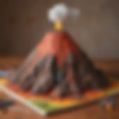 Finished homemade volcano model