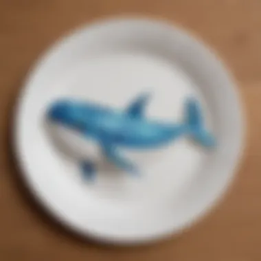 Completed Paper Plate Whale Project Finished paper plate whale craft
