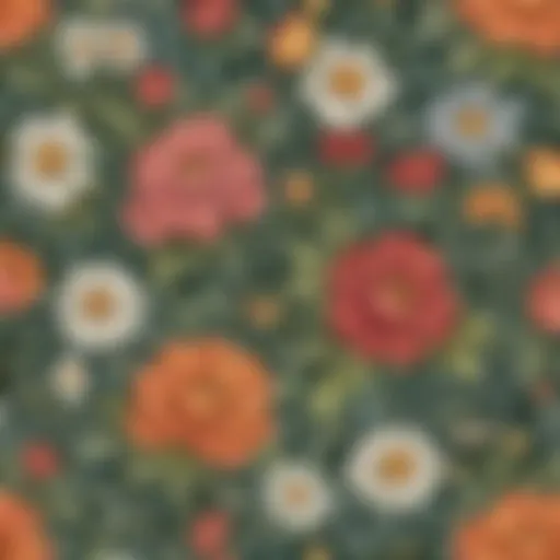 Exquisite floral pattern in bloom