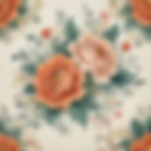 Elegant calligraphy on paper with floral design