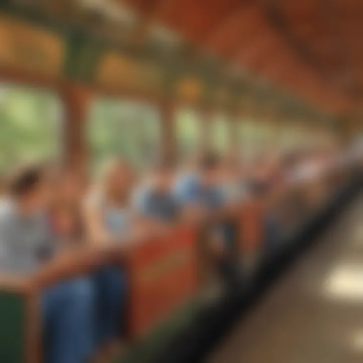 Passengers enjoying a ride on the Fort Worth Zoo Train