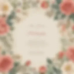 Elegant birthday invitation template with floral design