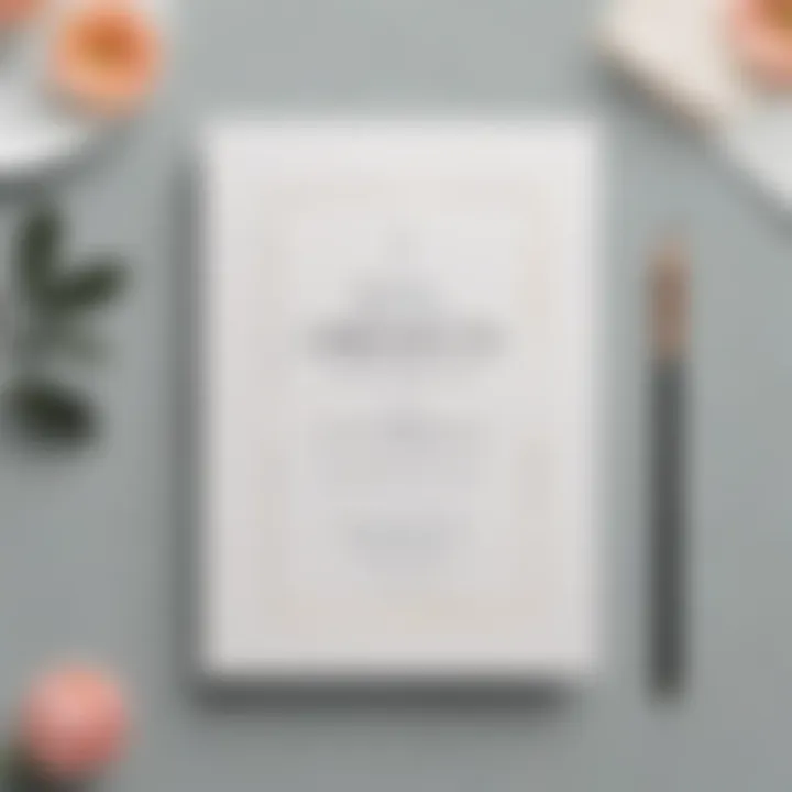 Minimalist birthday invitation with modern design