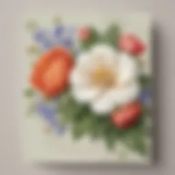 Elegant floral birthday card design for adults