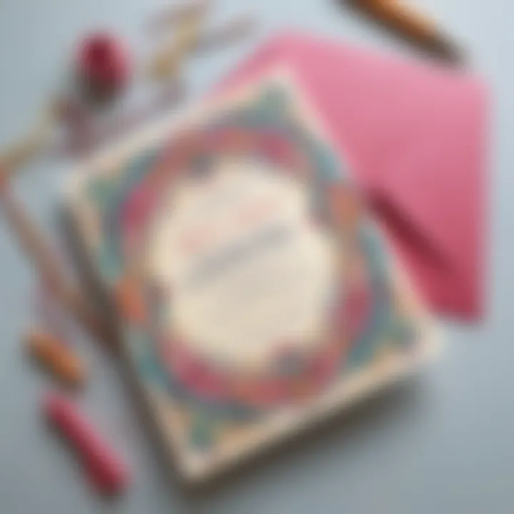 DIY birthday invitation creation with craft materials