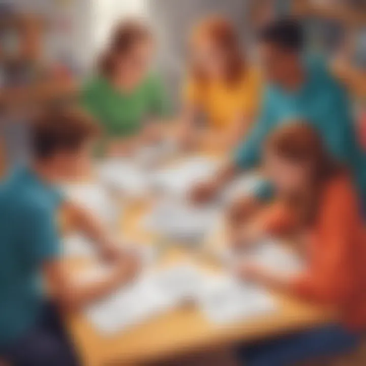 A group of friends collaborating on a creative project