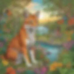 A vibrant collection of assorted colouring pictures featuring animals and nature scenes.