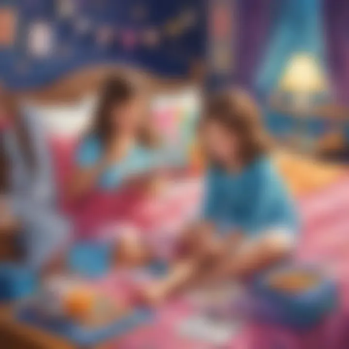 Craft activities for children at a slumber party