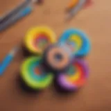 Colorful DIY fidget spinner craft