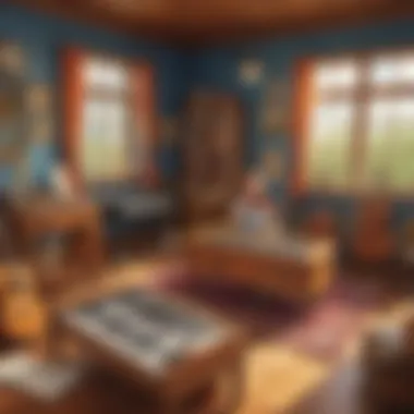 Musical Journey for Young Minds Illustration of a virtual music room with instruments