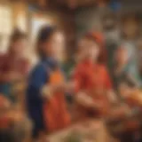 Children engaged in imaginative play with costumes