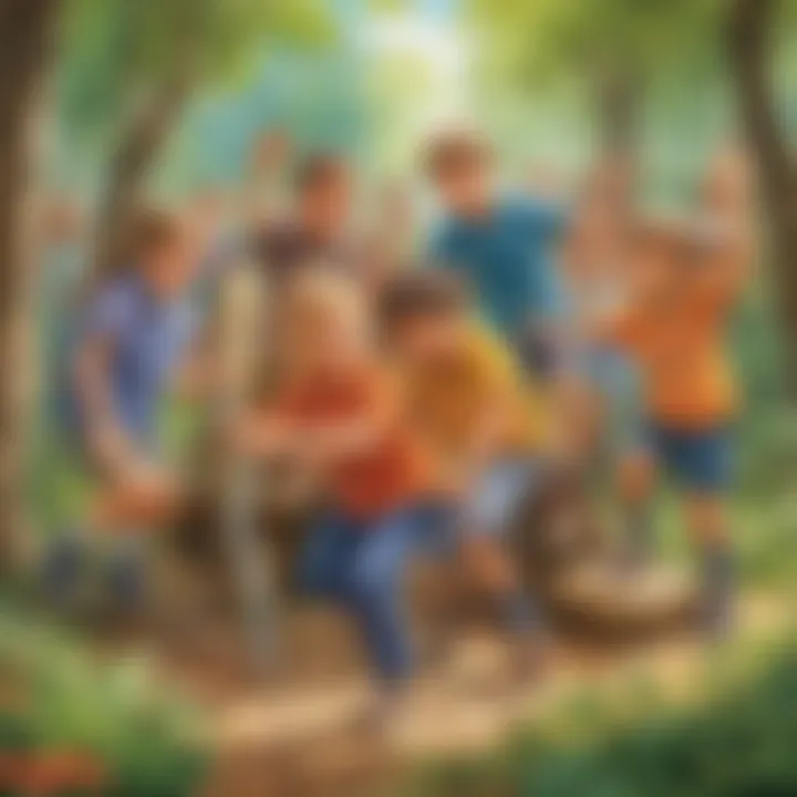 Outdoor activities promoting teamwork among young learners