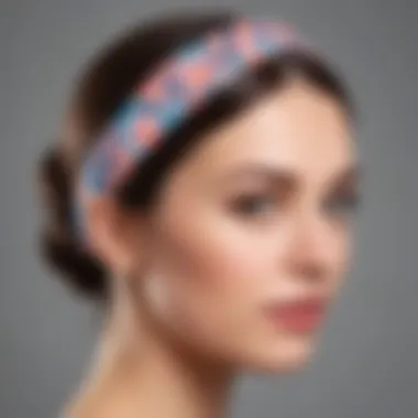 Sleek Geometric Design Headband with Button for Nurses