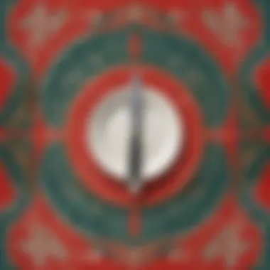 Vintage Glamour Reimagined Glamorous Art Deco-inspired Christmas placemat with geometric patterns