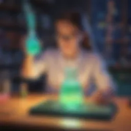 Glowing Chemical Reaction Experiment