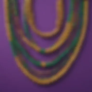 Elegant Mardi Gras Bead Necklaces Golden Mardi Gras Bead Necklaces