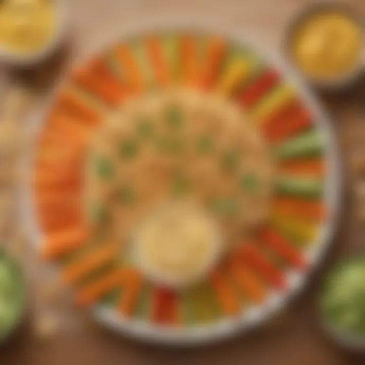 Nutritious veggie sticks and hummus for preschoolers