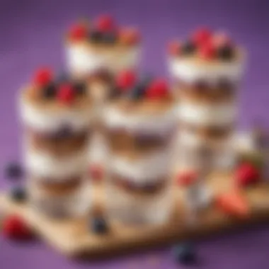 Yogurt Parfaits with Granola and Fresh Berries Delicious yogurt cups topped with granola and berries