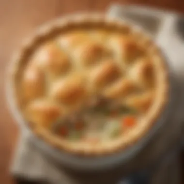 Gourmet Bisquick chicken pot pie with flaky crust