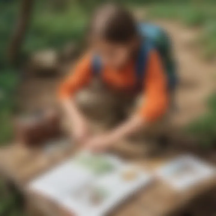 Outdoor exploration kit for curious first graders