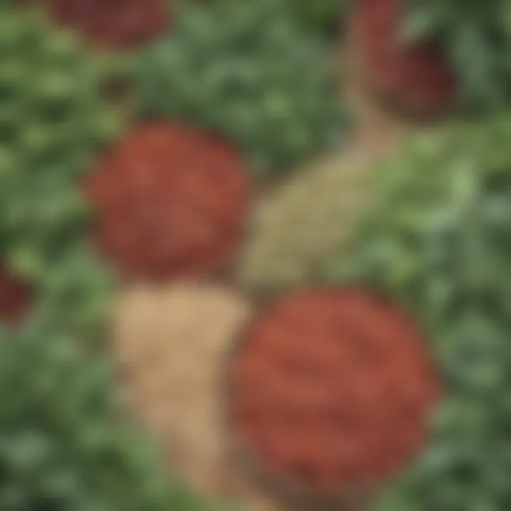 Diverse bean varieties in a garden setting
