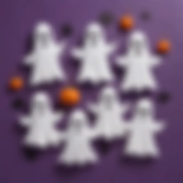 Spooky ghost decorations made from simple materials