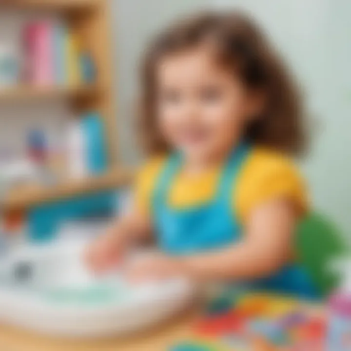 Colorful educational materials for hygiene