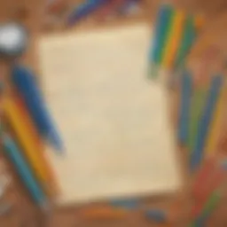 A close-up view of colorful writing tools for children