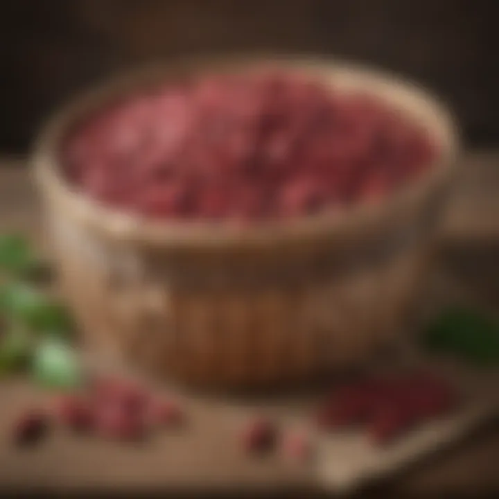 Harvested kidney beans in a rustic basket