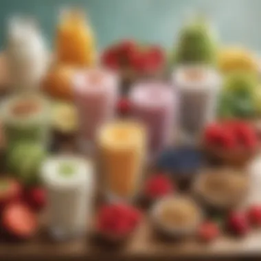 Essential Ingredients for Every Healthy Shake A table set with healthy shake ingredients