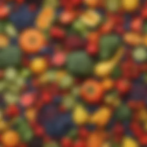 Vibrant assortment of fresh fruits and vegetables