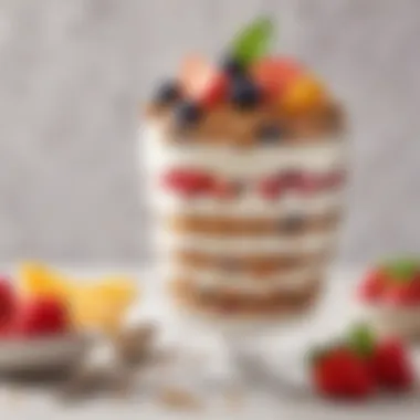 Healthy Yogurt Parfait for Snacking Yogurt parfait with fruits and granola