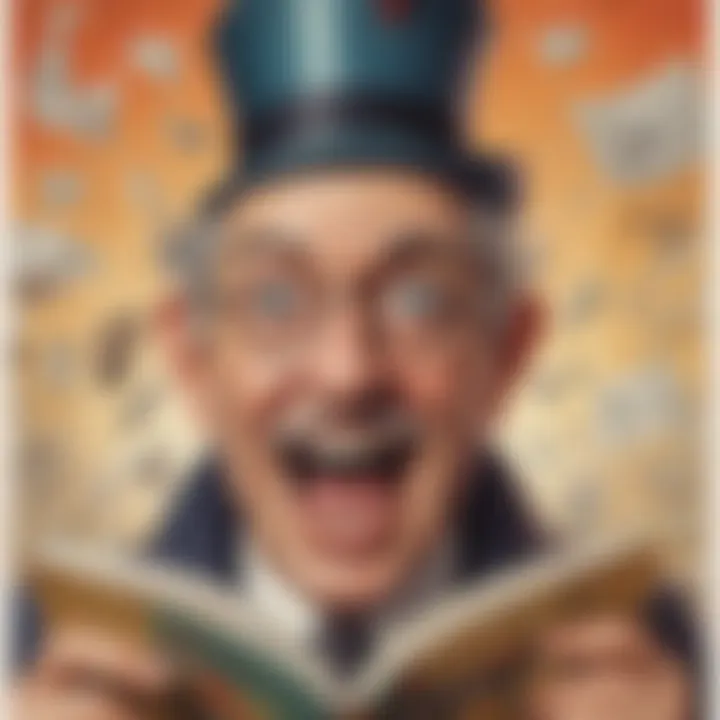 Illustration showcasing a surrealistic comedy routine