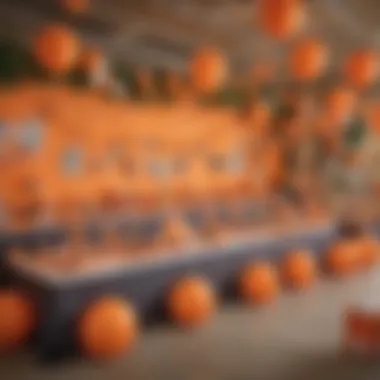 Children's party decorations with Home Depot theme