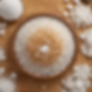 A close-up of natural exfoliating ingredients like sugar and sea salt