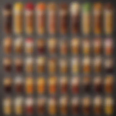 Creative Flavor Combinations An assortment of flavored syrups and toppings for custom frappe creations