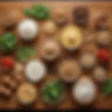 Fresh Ingredients for Frappe A close-up of frappe ingredients arranged on a wooden countertop