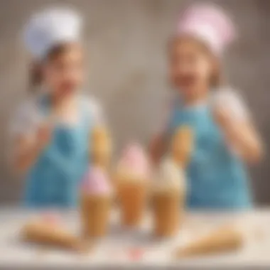 Children eagerly shaking bags of homemade ice cream