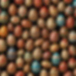 An array of vibrantly decorated eggs showcasing various techniques.