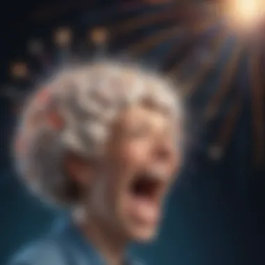 Joyful Laughter Sparks Illustration of a brain with fireworks symbolizing the joy of laughter