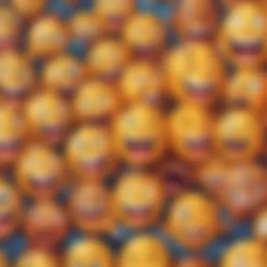Unity in Laughter Illustration of a group of diverse emojis laughing together