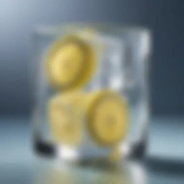 Ice Cubes in Shimmering Glass