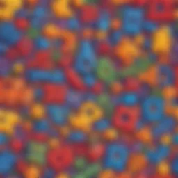 Colorful educational toys arranged for preschool engagement
