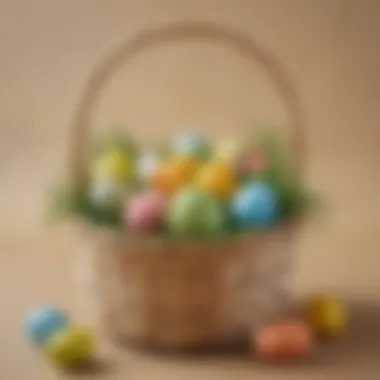 A creative Easter basket crafted with eco-friendly materials