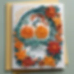 A beautifully crafted birthday card featuring intricate paper quilling designs.